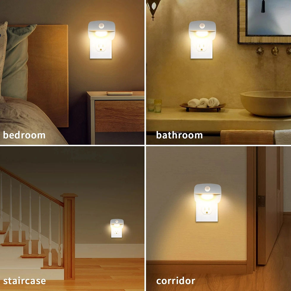 Thumbnail: LED Night Light With Motion Sensor Light EU US Plug Socket Lamps Children Night 