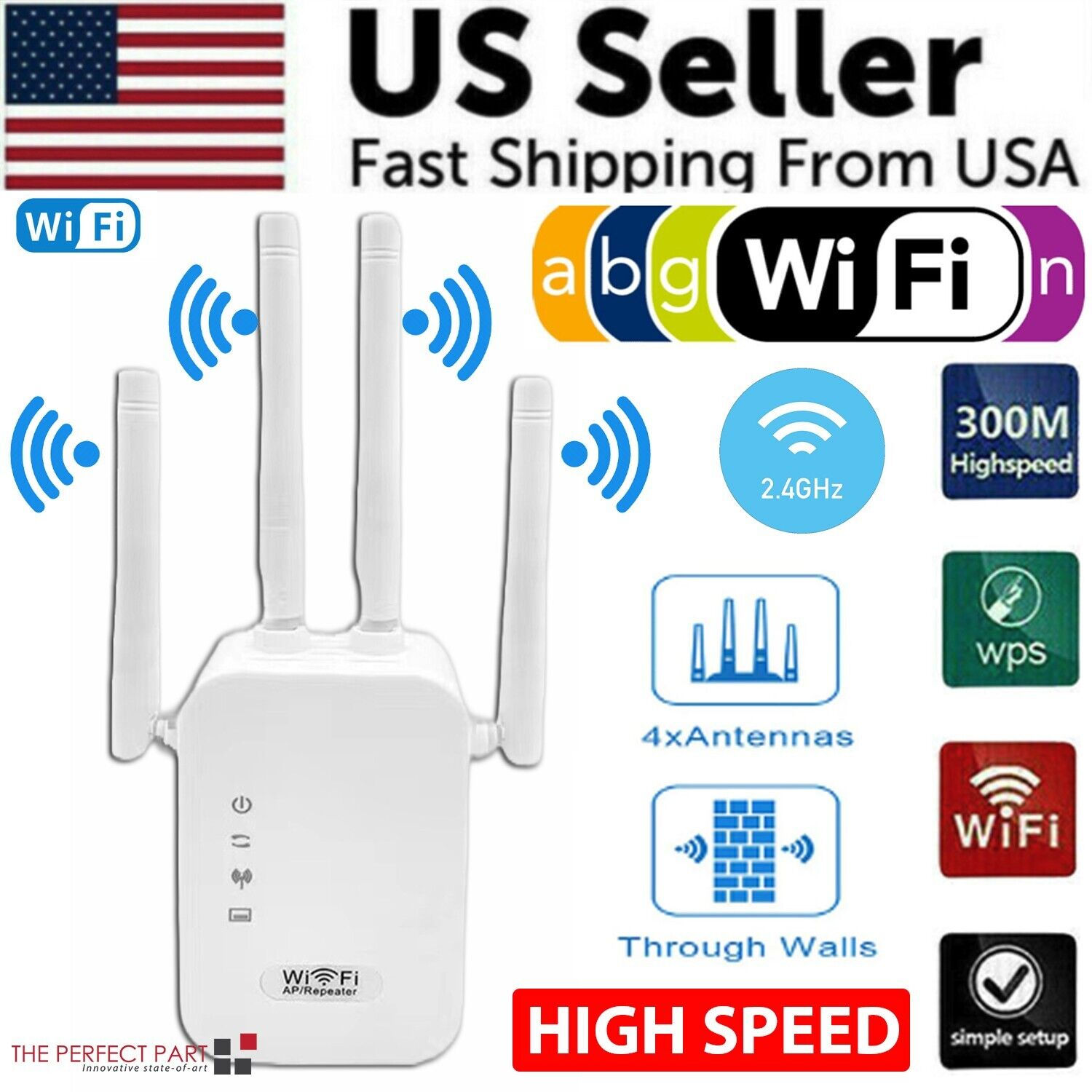 Ultra-Speed WiFi Range Extender – 360° Whole-Home Internet Booster