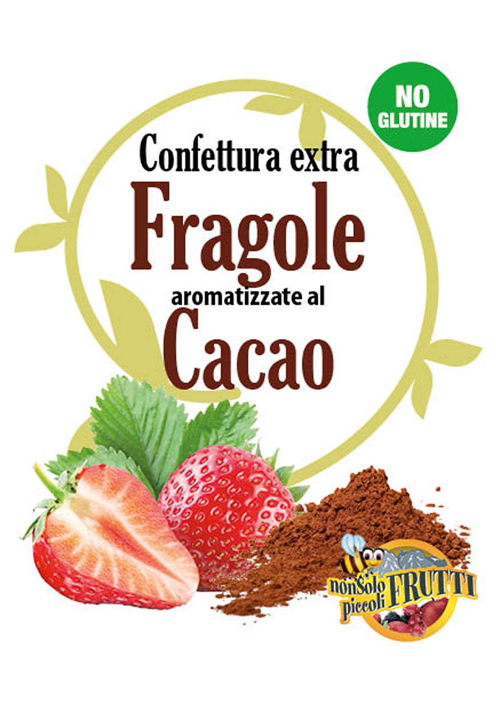 Fragole aromatizzate al Cacao con zucchero gr 212