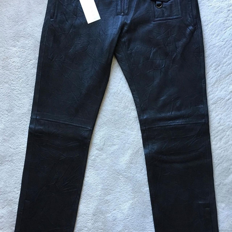 RICHMOND 'X' Black Leather Pants