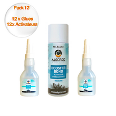 12 x Cyano de 50gr + 12 x Activateurs de 200ml