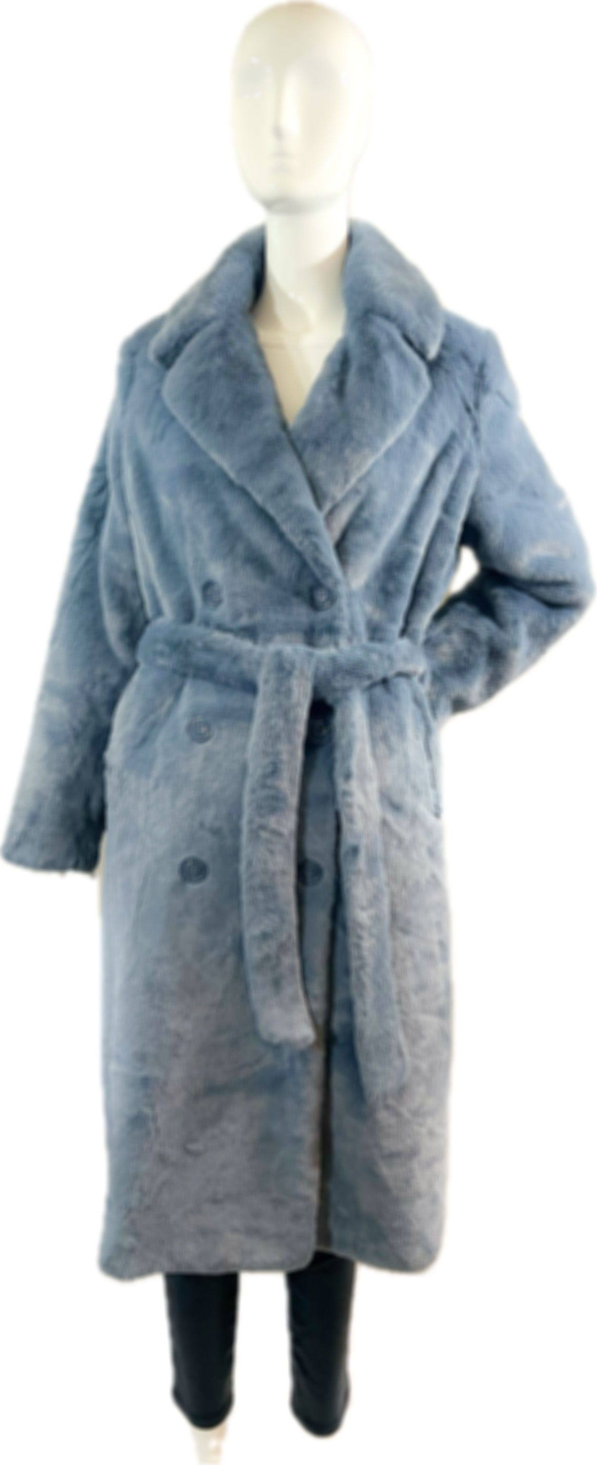 NWT Ugg Lucinda Blue Soft Faux Fur Coat Size: Medium