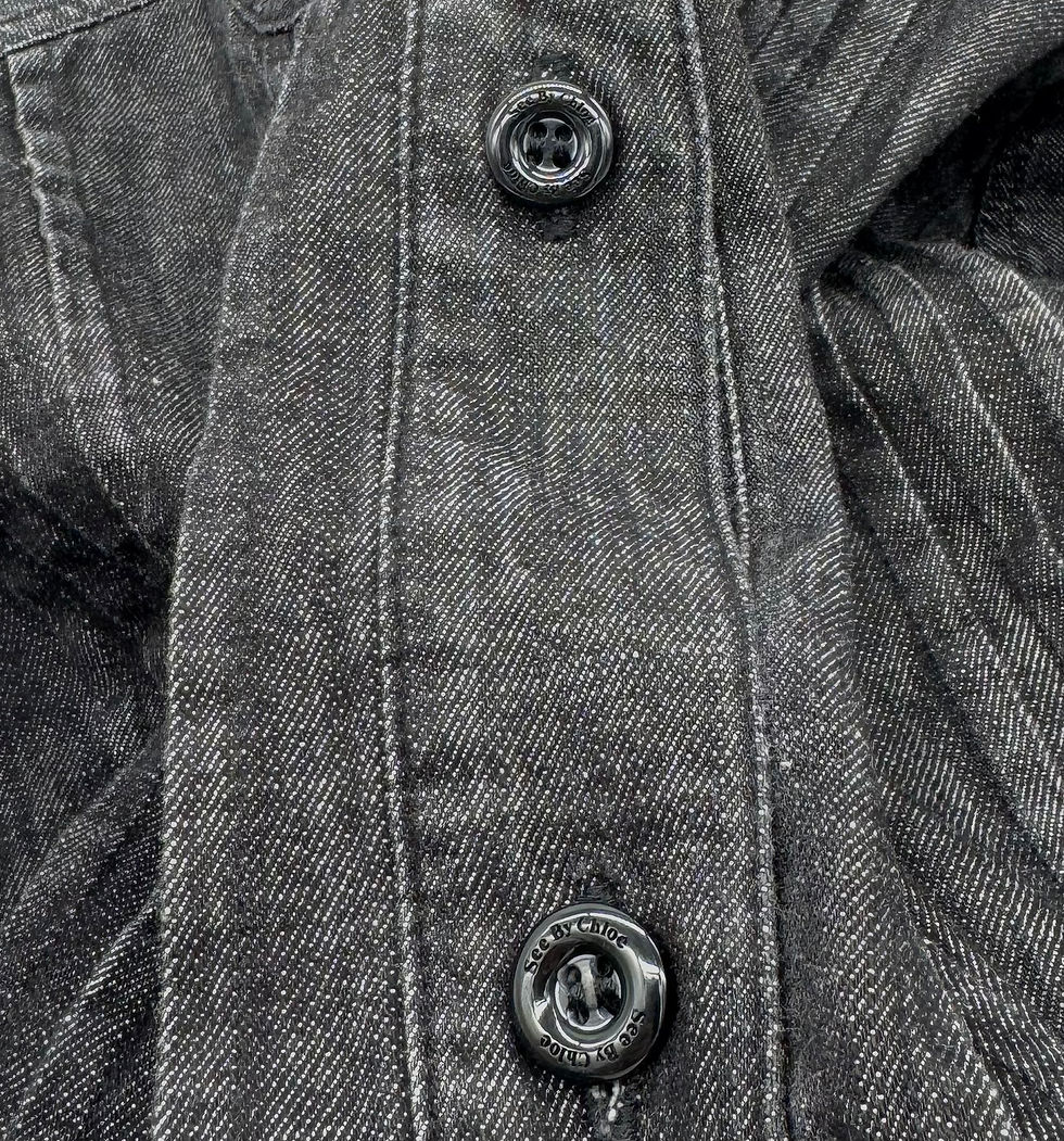 Thumbnail: Ash Black Organic Ruffle Shirt  Size :36