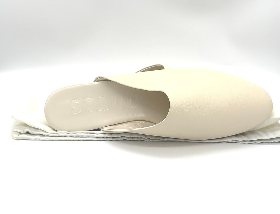 Thumbnail: NEW STAUD Abby Cream Stylish Mule Size: 10