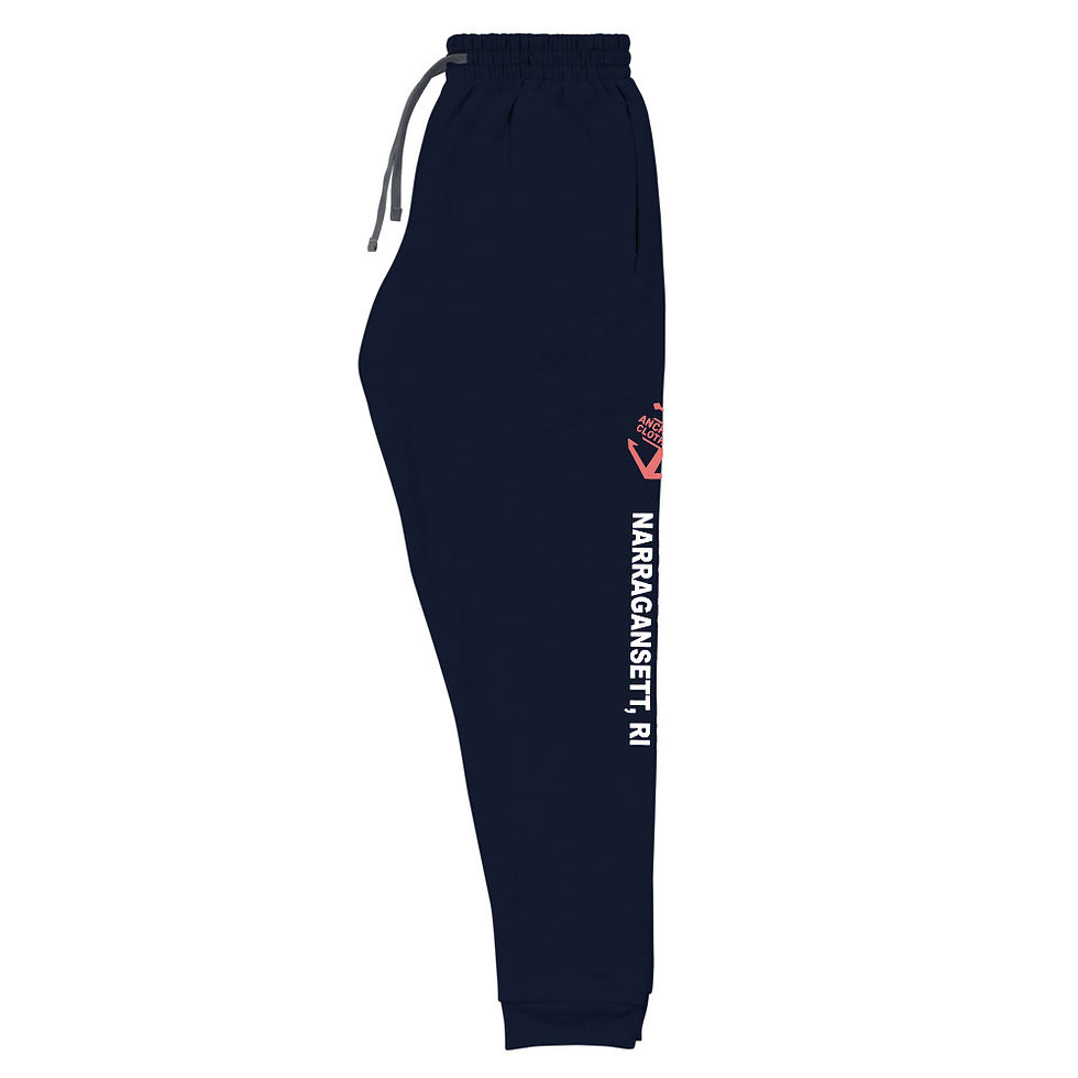 Thumbnail: Anchored In Narragansett, RI - Unisex Sweatpants - Coral
