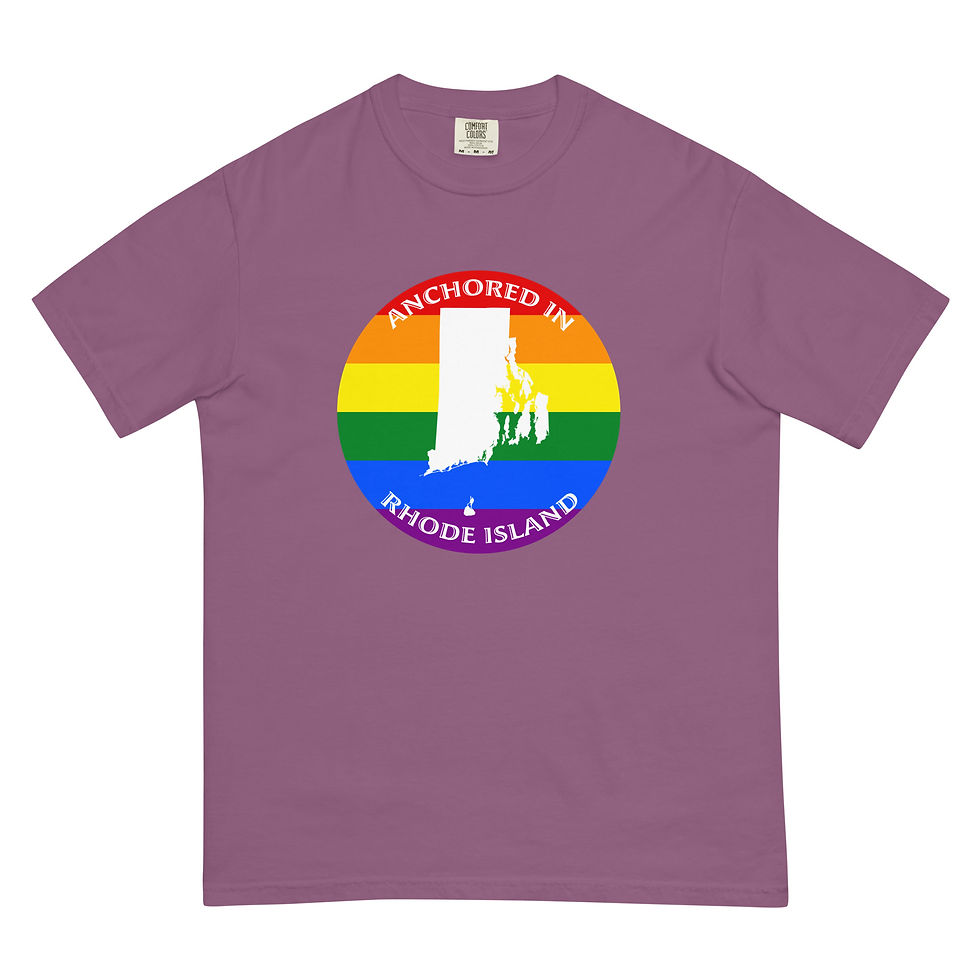 Thumbnail: Anchored In Rhode Island Pride Comfort Colors T-Shirt