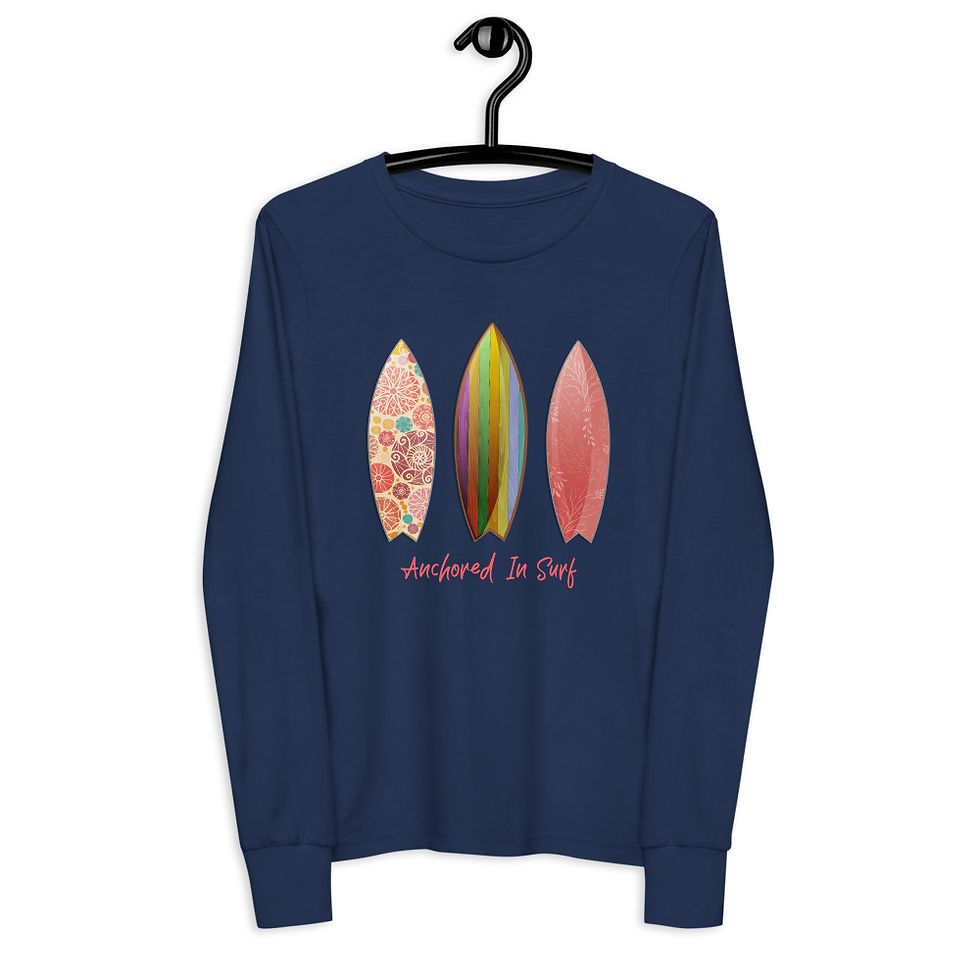 Thumbnail: Anchored In Surf - Youth long sleeve tee
