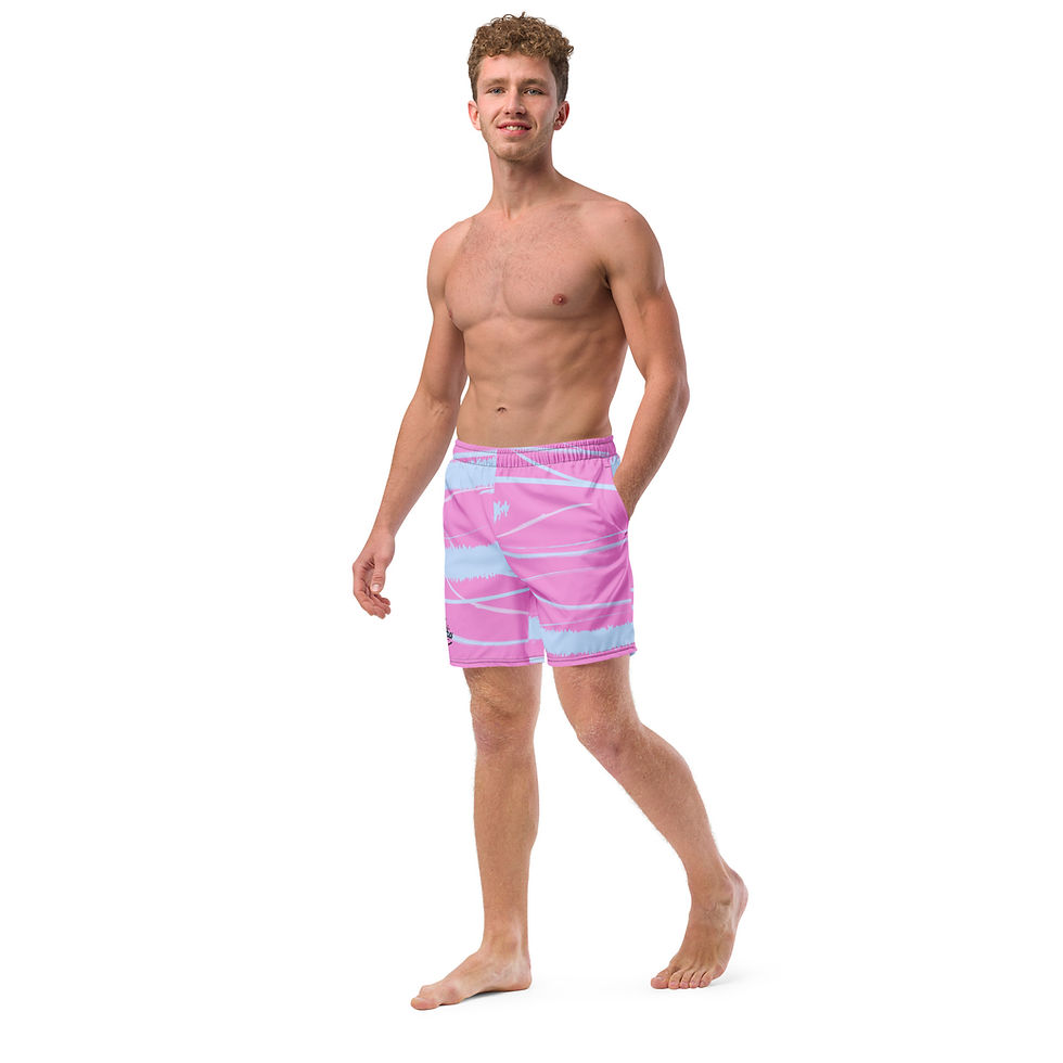 Thumbnail: Phatties Men's swim trunks.  short cut for those PHAT thighs