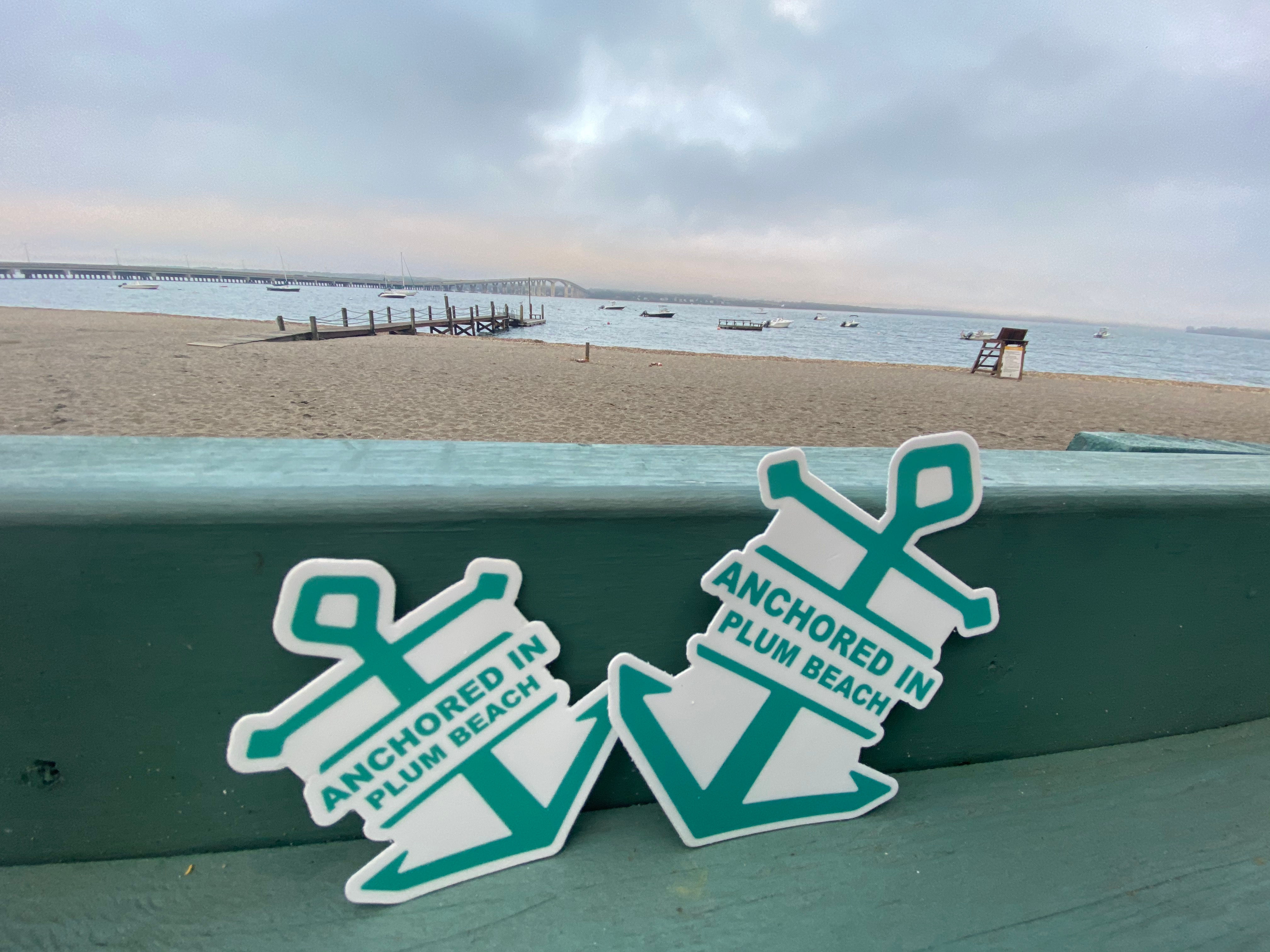 Anchored In Plum Beach - TEAL SMALL