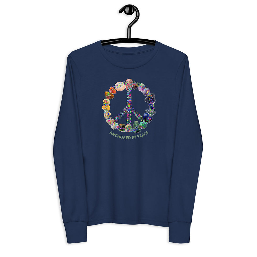 Thumbnail: Anchored In Peace Project - Youth Long Sleeve Tee