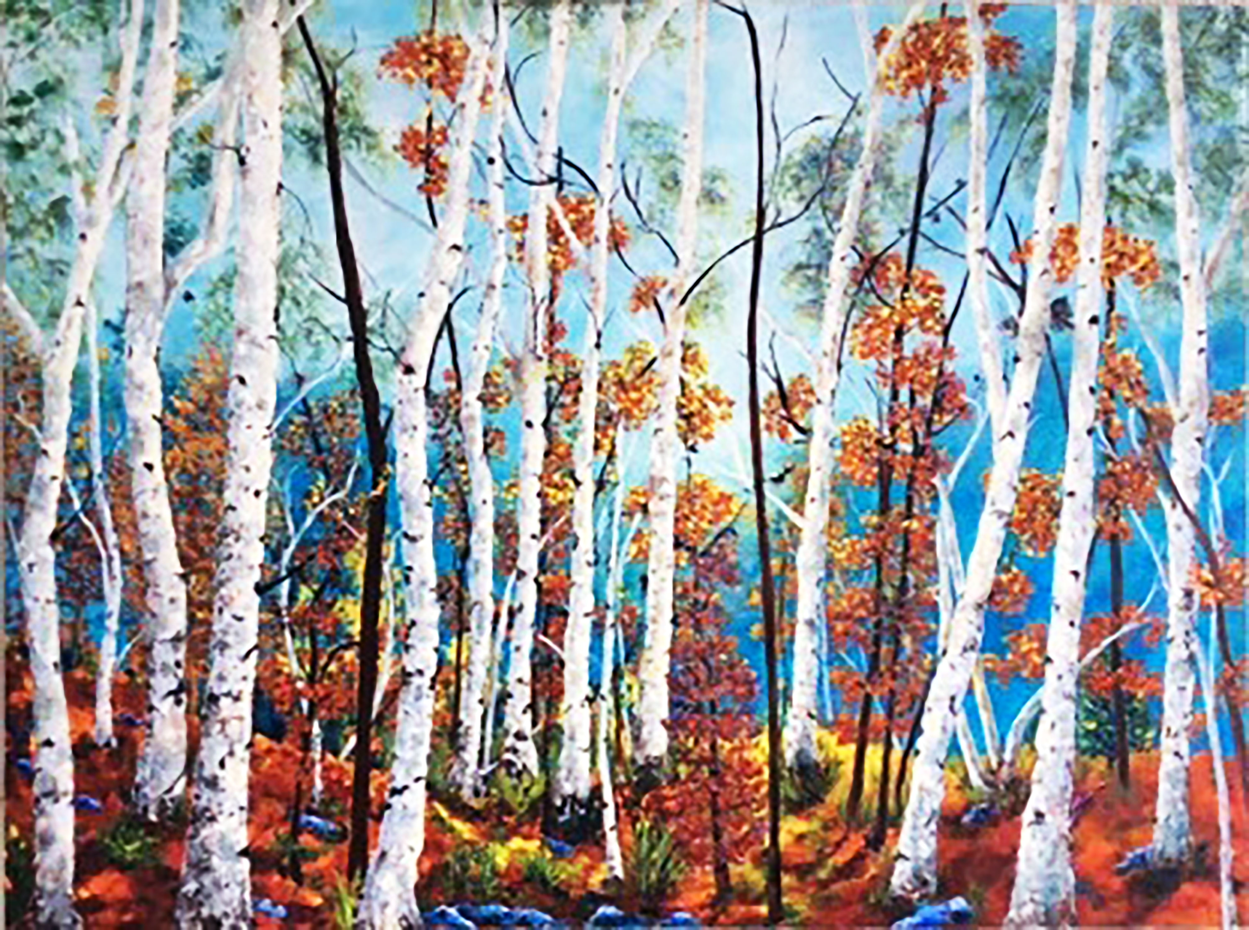 Autumn Birch Hilltop