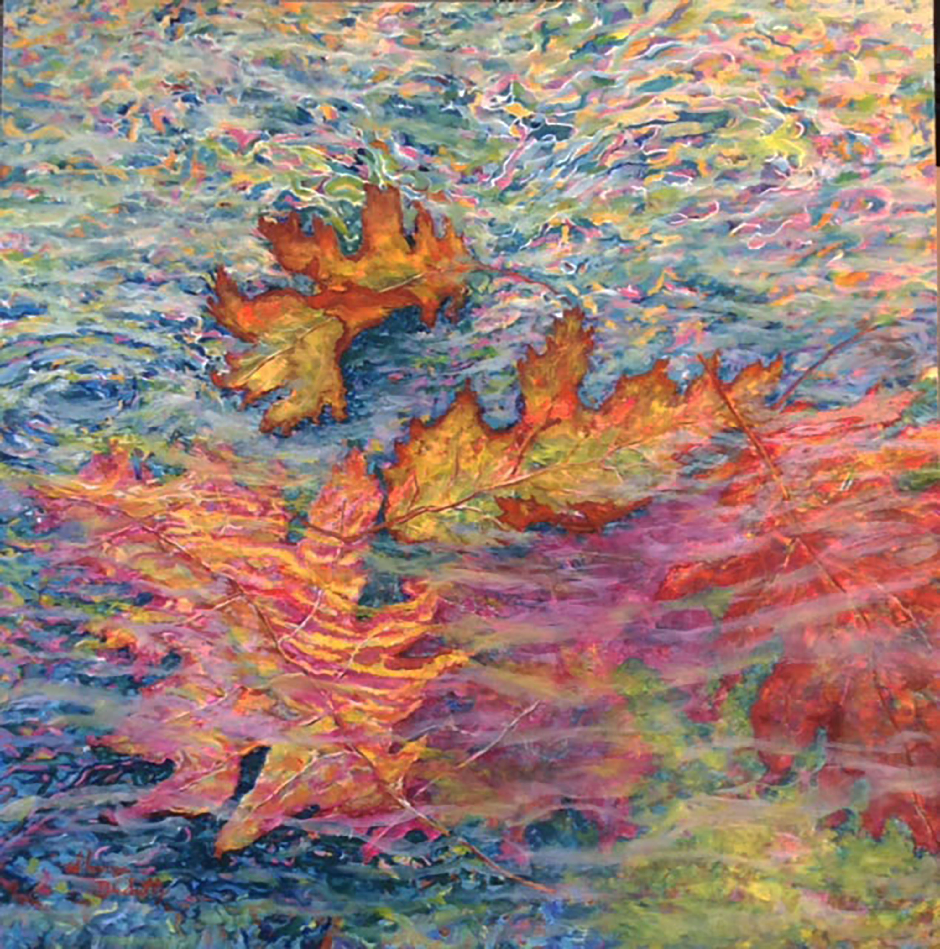 Autumn Leaves on the Lake