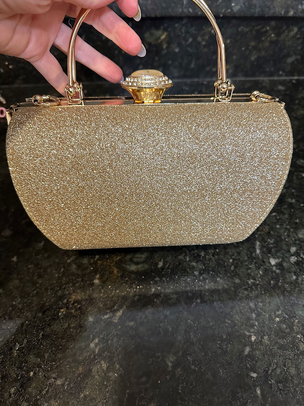 Thumbnail: Pearl and gold hand bag