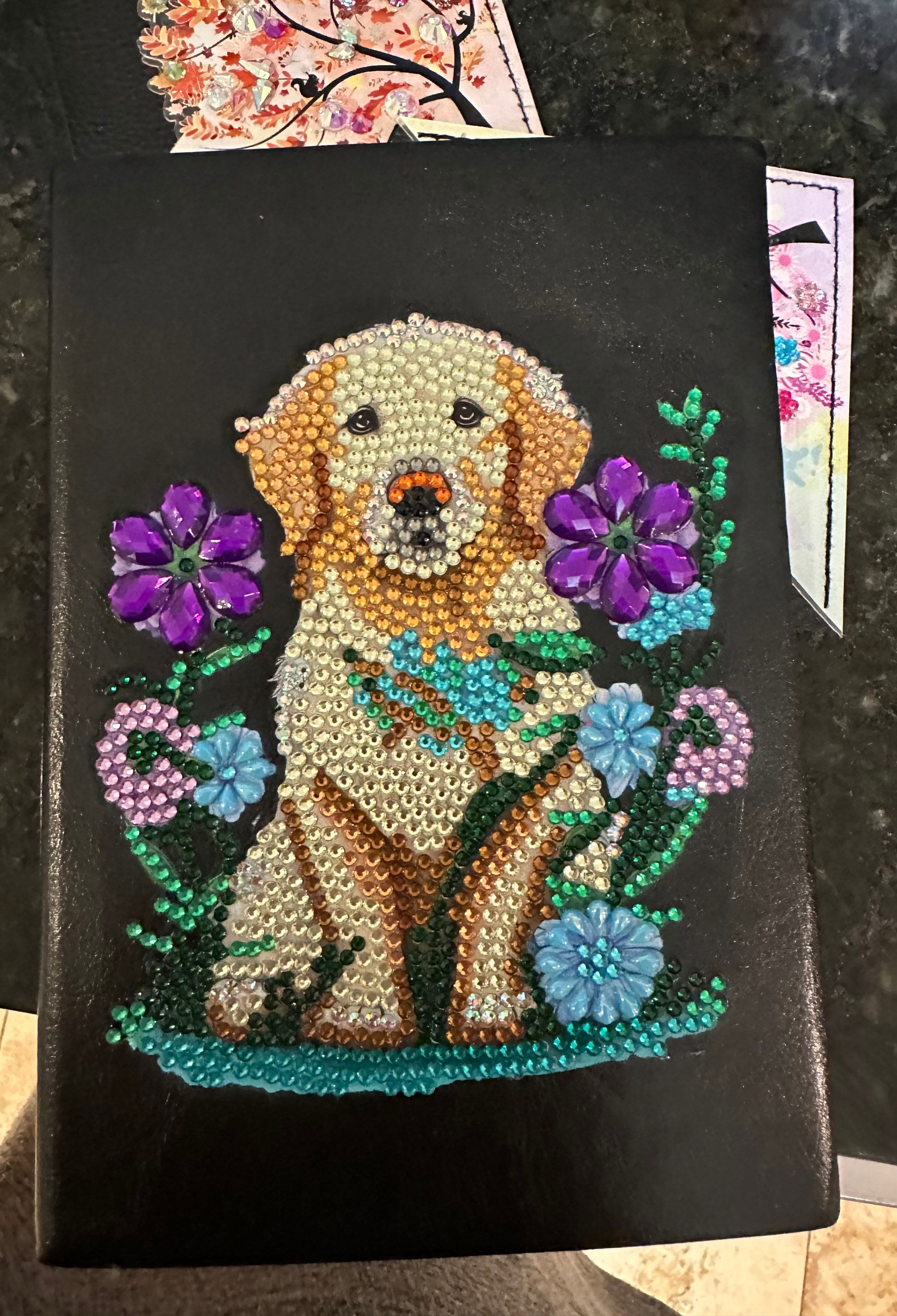 Golden retriever bling journal, unlined 