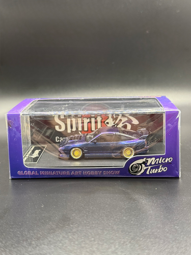 Micro Turbo Nissan 180SX Miyabi Purple Chameleon Paint 1:64