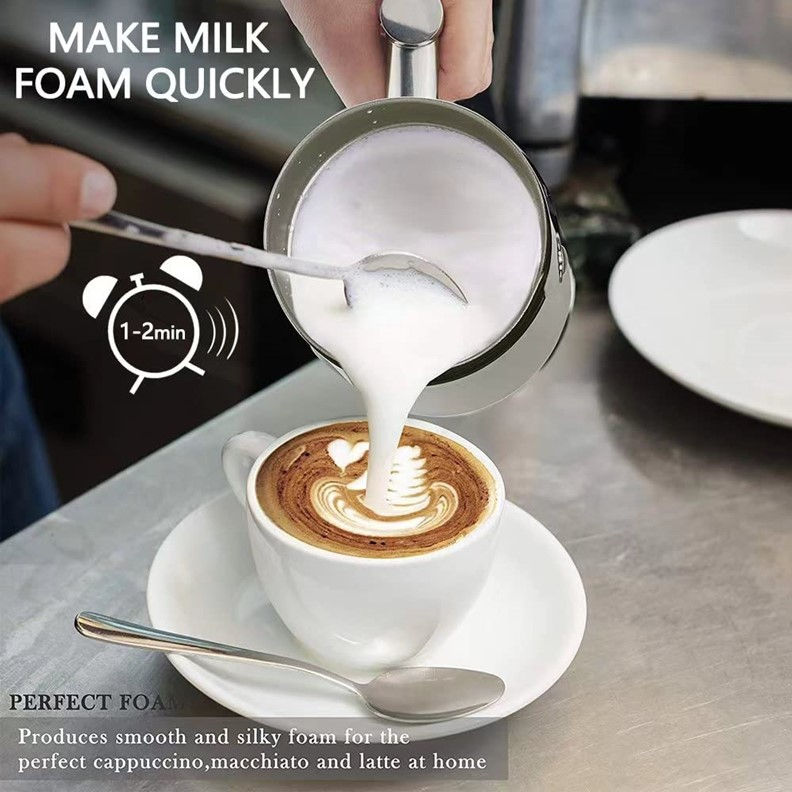 Thumbnail: HadinEEom Milk Frother - Electric Milk Steamer with Hot and Cold Froth Function