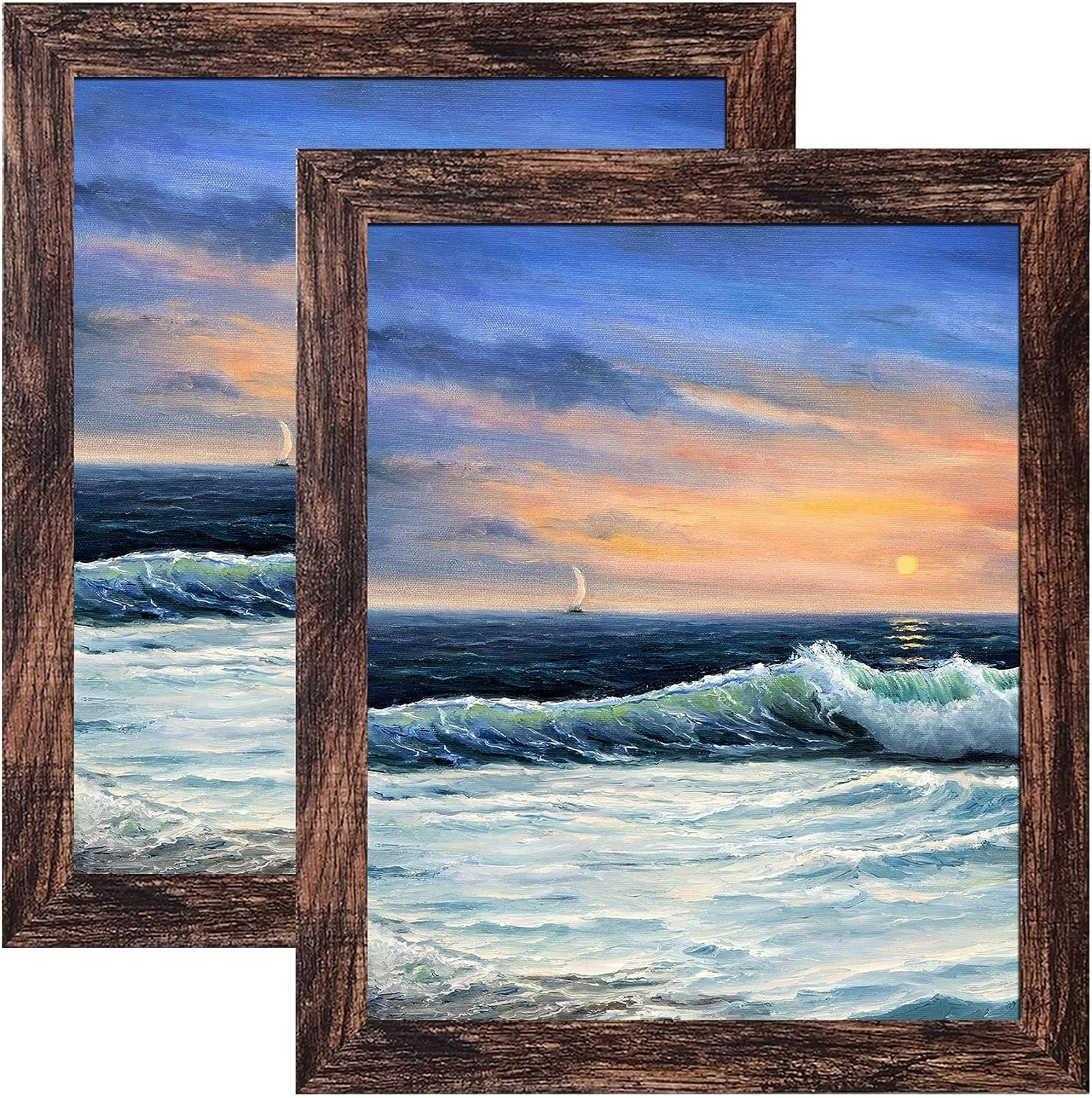 VMUZEDER 8x10 Rustic Picture Frame Set of 2