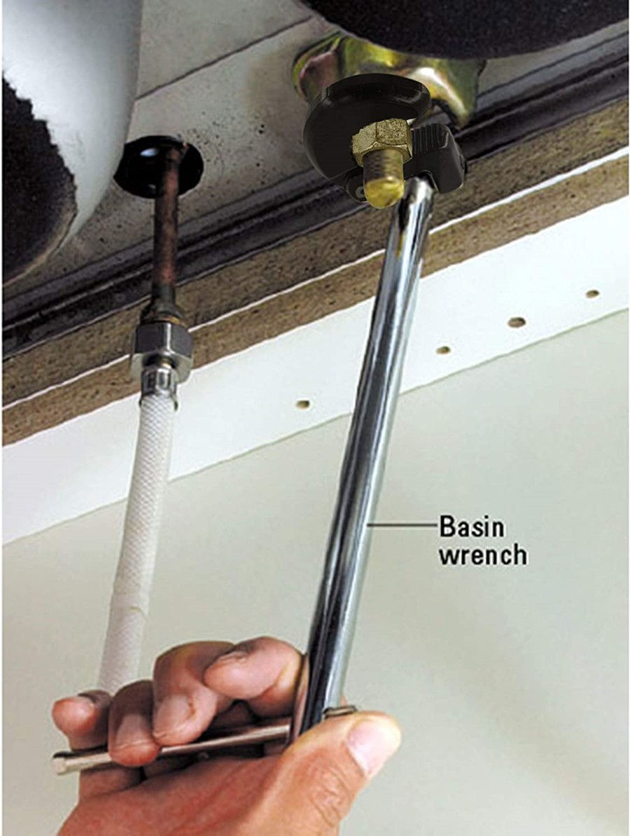 Thumbnail: DuraTech Basin Wrench Capacity of 3/8-Inch to 1-1/4-Inch, 10-Inch Reach