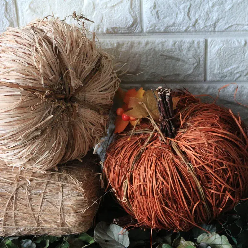 Thumbnail: Natural Rattan Pumpkins for Home Decoration, Harvest Festival Party Decorations
