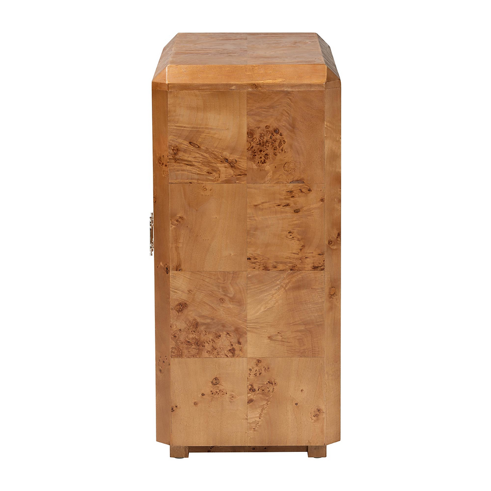Thumbnail: bali Valora Modern Natural Mappa Burl Wood Console Cabinet