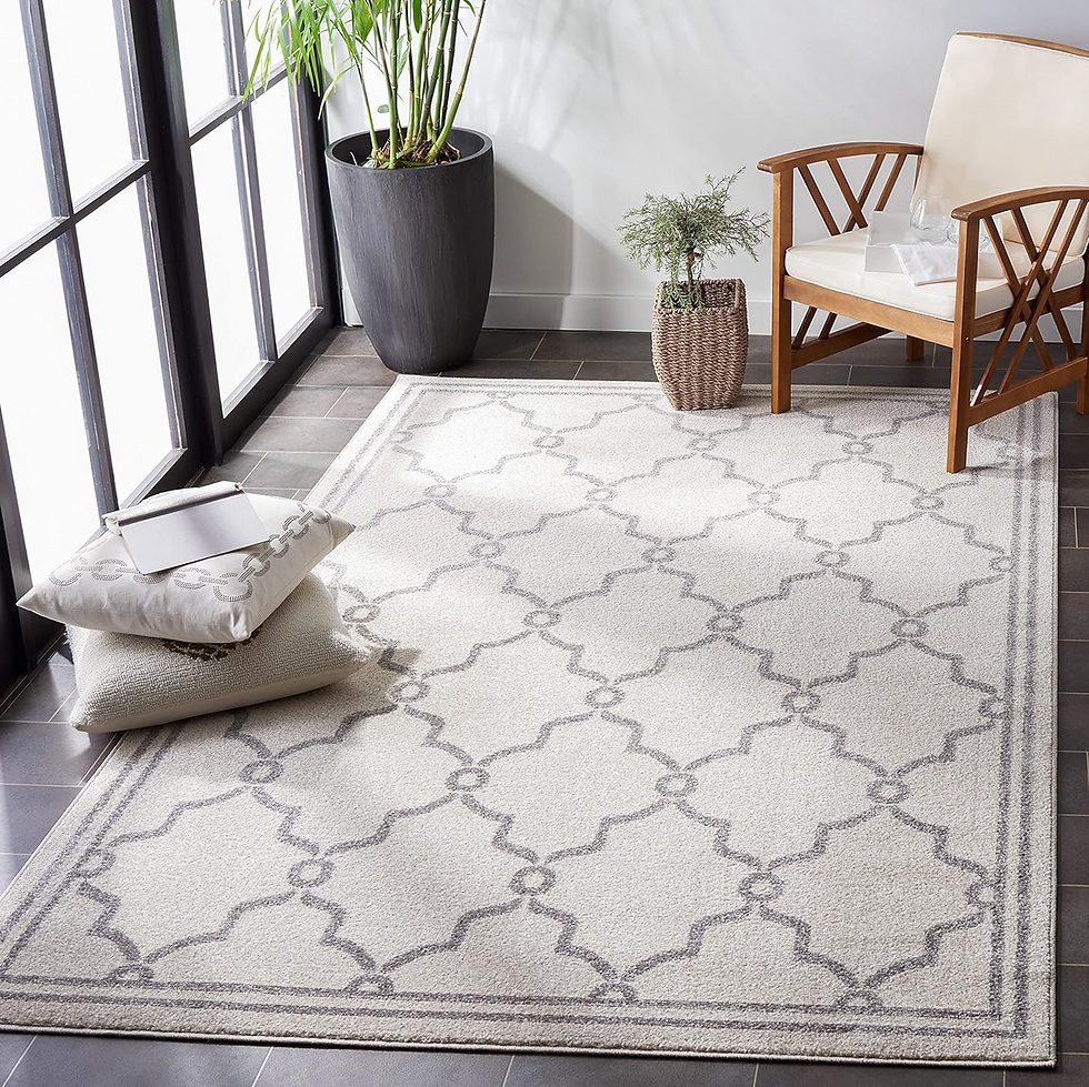 Thumbnail: SAFAVIEH Amherst Collection Ivory/Grey