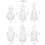 Thumbnail: Glass Bud Vase Set of 9- Small Vases for Flowers, Clear Bud Vases Cute Glass Vas