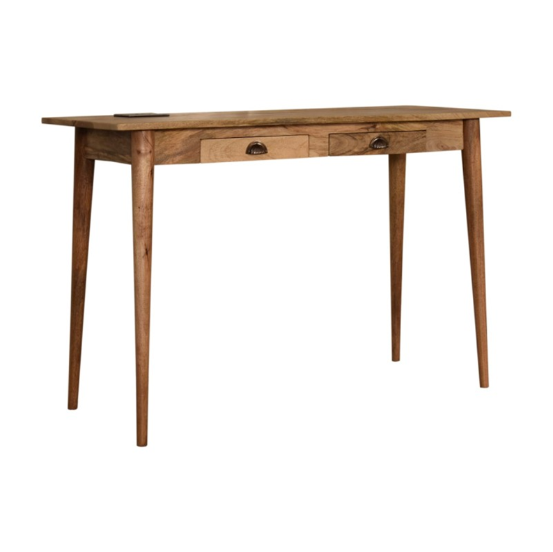 Thumbnail: Artisan furniture Nordic Style Writing Desk with 2 Drawers