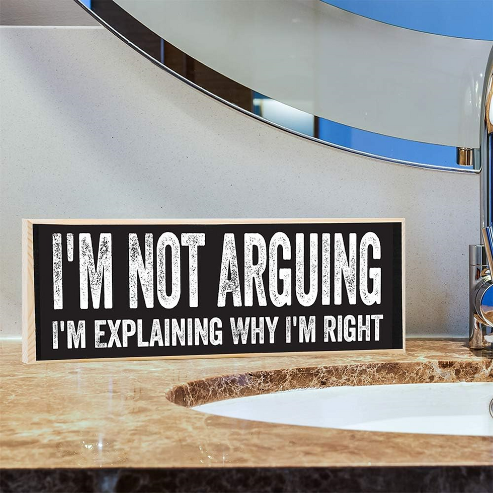 Thumbnail: Make Em Laugh I’m Not Arguing, I’m Explaining Why I’m Right Wooden Sign