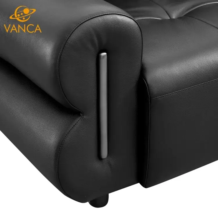 Thumbnail: Omina Functional Electric Leather Sectional Recliner Sofa.