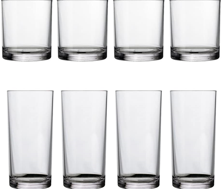 Thumbnail: US Acrylic Classic 8-piece Premium Quality Plastic Tumblers