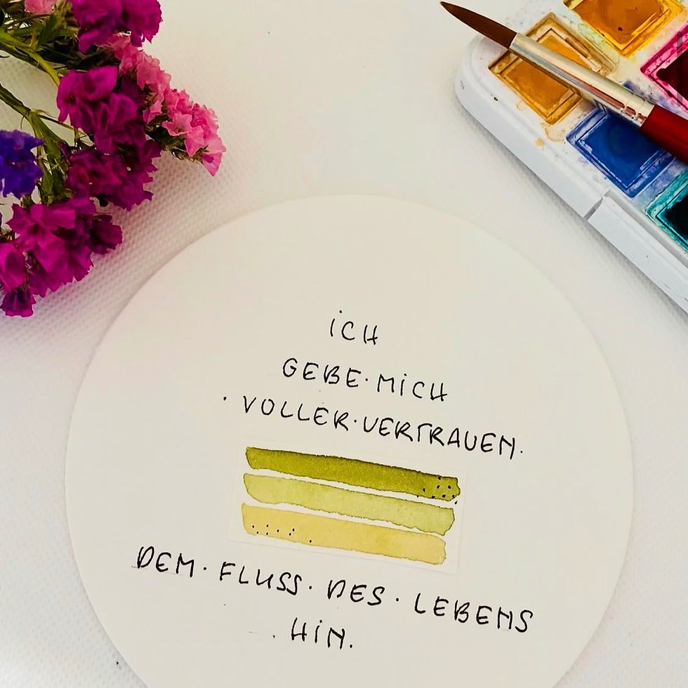 Miniaturbild: 7.6.26 "Ich höre auf mein Herz" in Aquarell. WORKSHOP