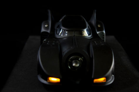 Batman Batmobile AMT 1/25 scale model with added LED lighting