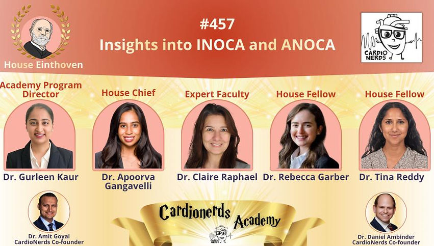 Insights into INOCA & ANOCA with Dr. Claire Raphael, Dr. Rebecca Garber, Dr. Tina Reddy, Dr. Apoorva Gangavelli on the BackTable CardioNerds Podcast