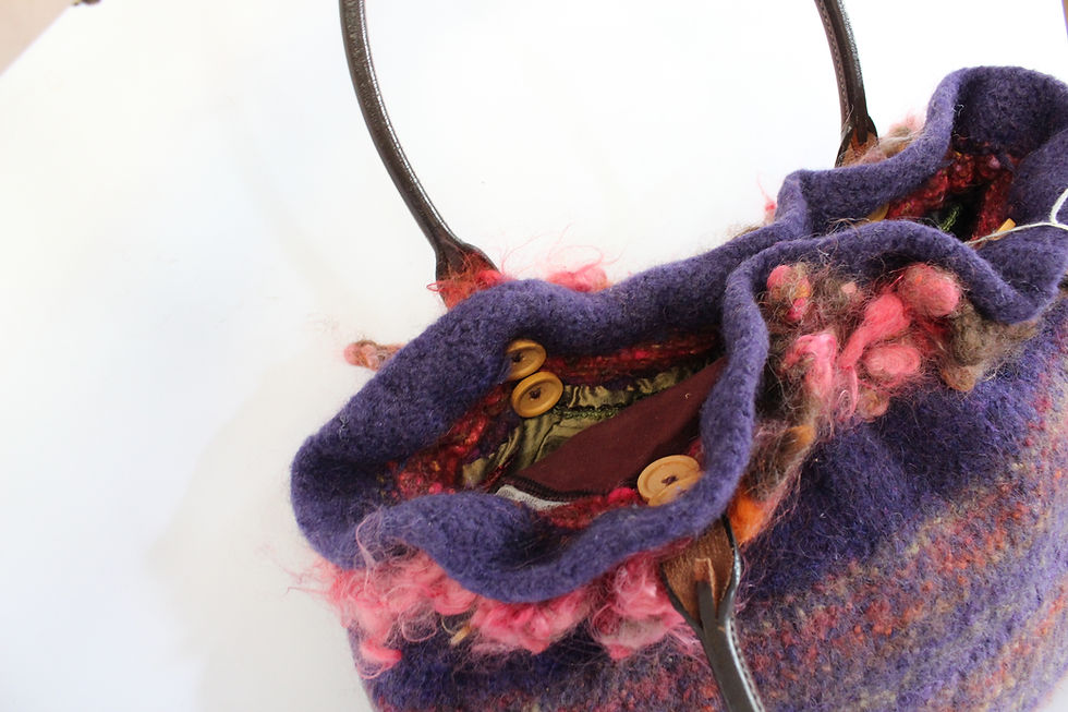 Thumbnail: Ruffle- Felted Purse Pattern