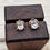 Thumbnail: Vintage earrings white topaz 14K gold