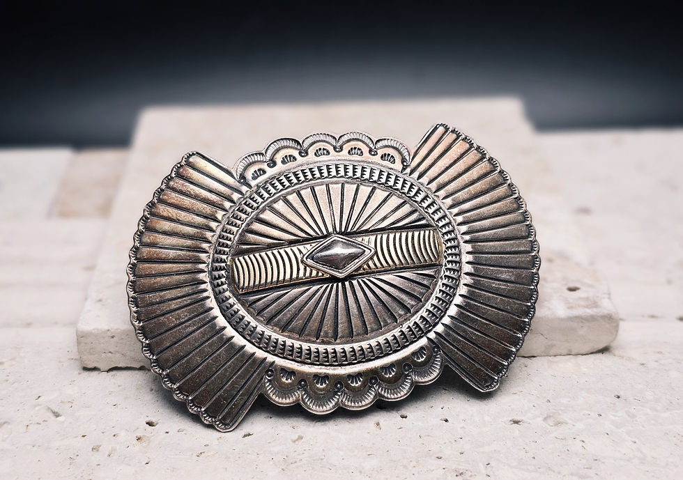 14K and Sterling Silver Belt Buckle by Bruce Morgan