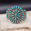 Thumbnail: Radiant Vintage Navajo Turquoise Cluster Cuff by L.M.Begay – Size 6.75
