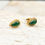 Thumbnail: Stunning Vintage 18K Yellow Gold & Green Jade Pendant, Earrings Set