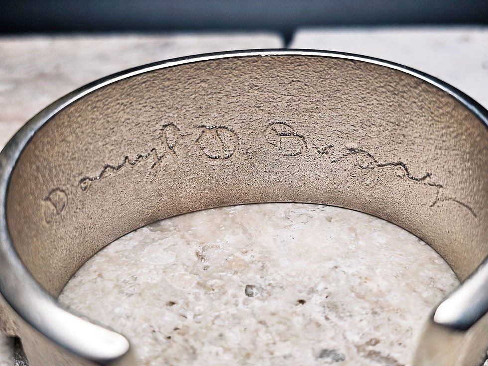 Thumbnail: Native American Daryl Begay Cobblestone inlay cuff Bracelet. Statement Cuff Native American