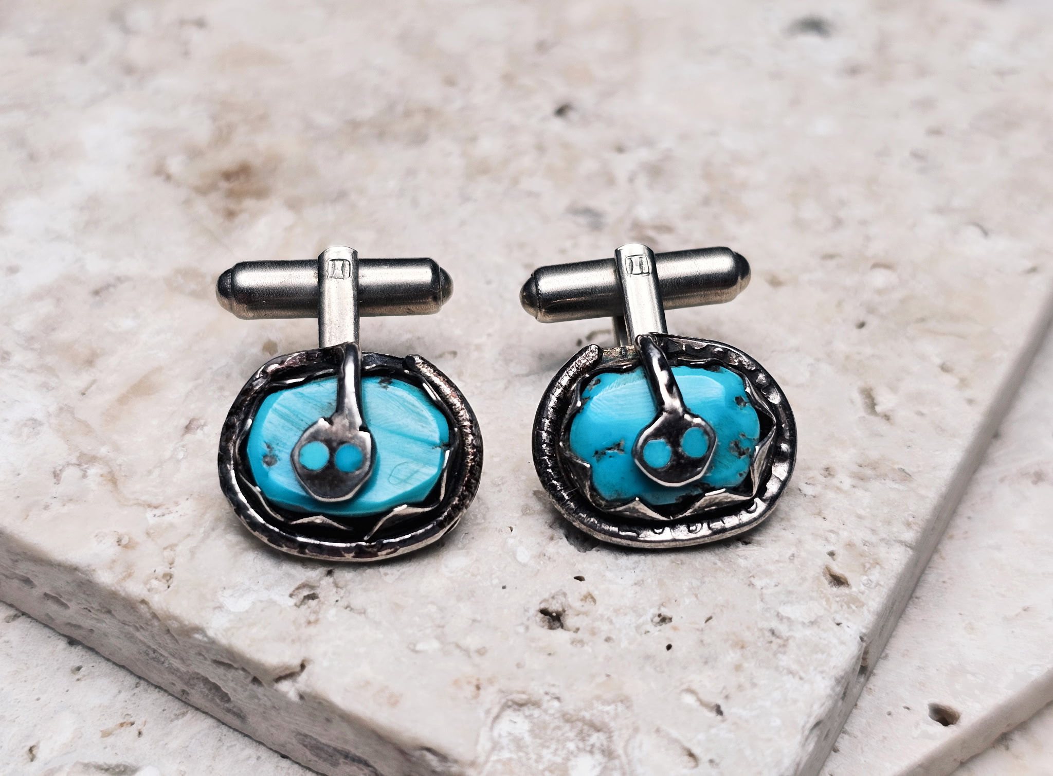 Authentic Effie Calavaza Turquoise Cufflinks