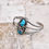 Thumbnail: Navajo Sterling Silver Floral Turquoise Cuff by Max C.
