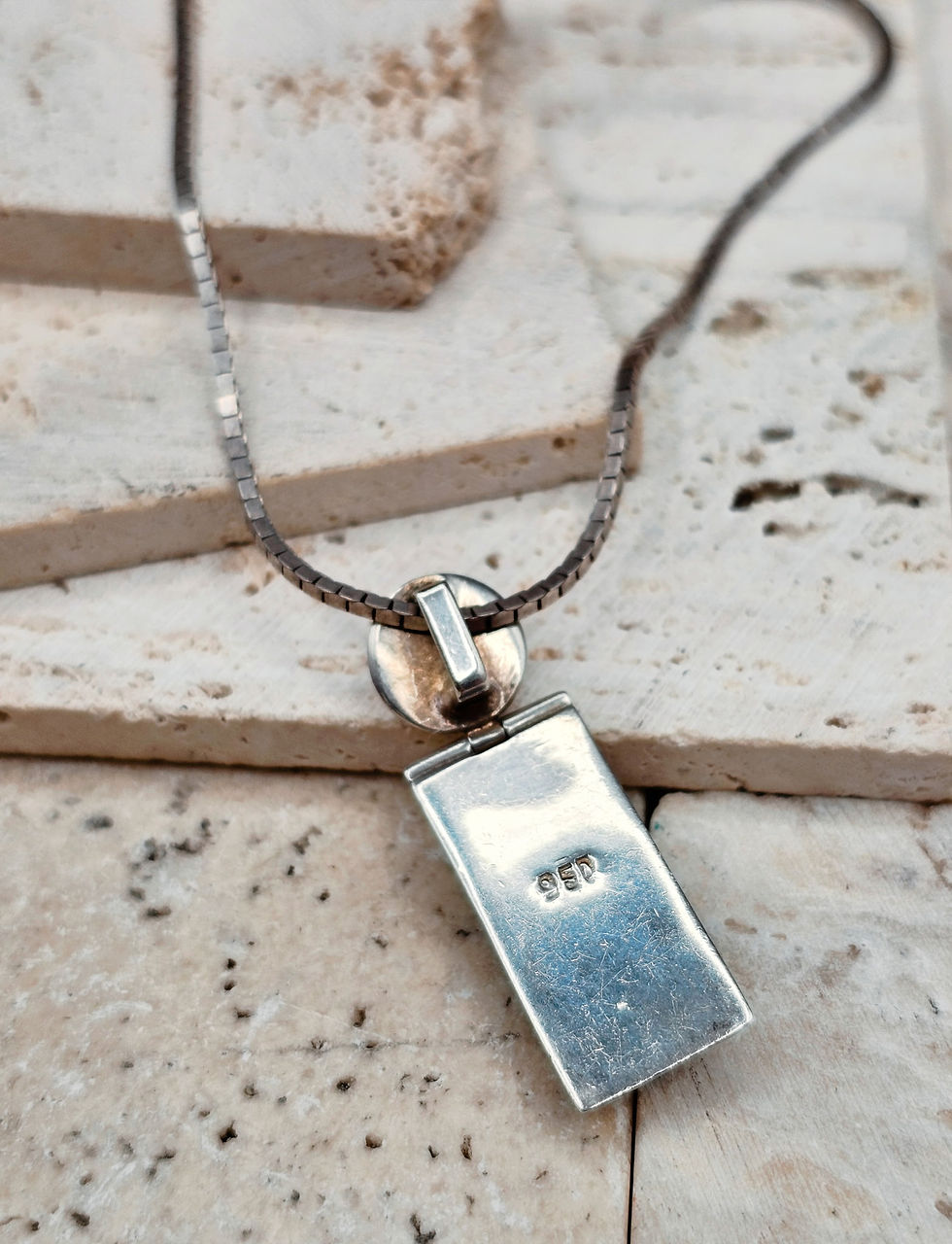 Thumbnail: Vintage Mid Century Modern 950 Silver Purple Stone Sugilite? Set