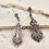 Thumbnail: Art Deco Revival Sterling Silver Marcasite Filigree Dangle Earrings