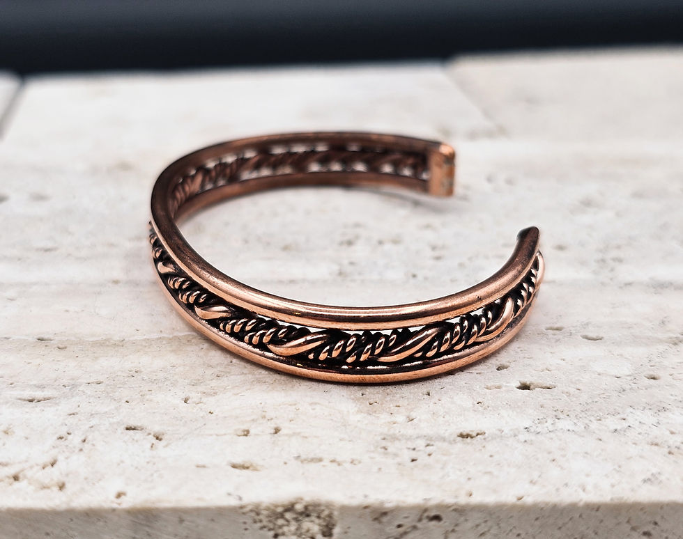 Thumbnail: Solid Copper Braided Rope Stacking Cuff