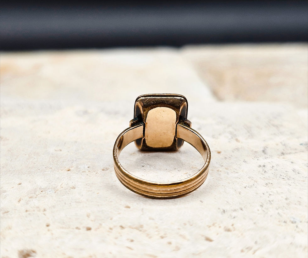 Thumbnail: Stunning Vintage Goddess Cameo Ring - Carnelian 14k GF