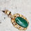 Thumbnail: Stunning Vintage 18K Yellow Gold & Green Jade Pendant, Earrings Set