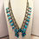 Thumbnail: Navajo Kingman Turquoise Squash Blossom Necklace