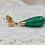 Thumbnail: 14K Gold Longevity Symbol & Jade Teardrop Earrings