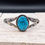 Thumbnail: Navajo Sterling Silver Turquoise Bracelet Cuff by M.
