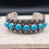 Thumbnail: Randy Boyd  Navajo Sterling Silver Cuff/Bracelet 7 Turquoise Cabochons
